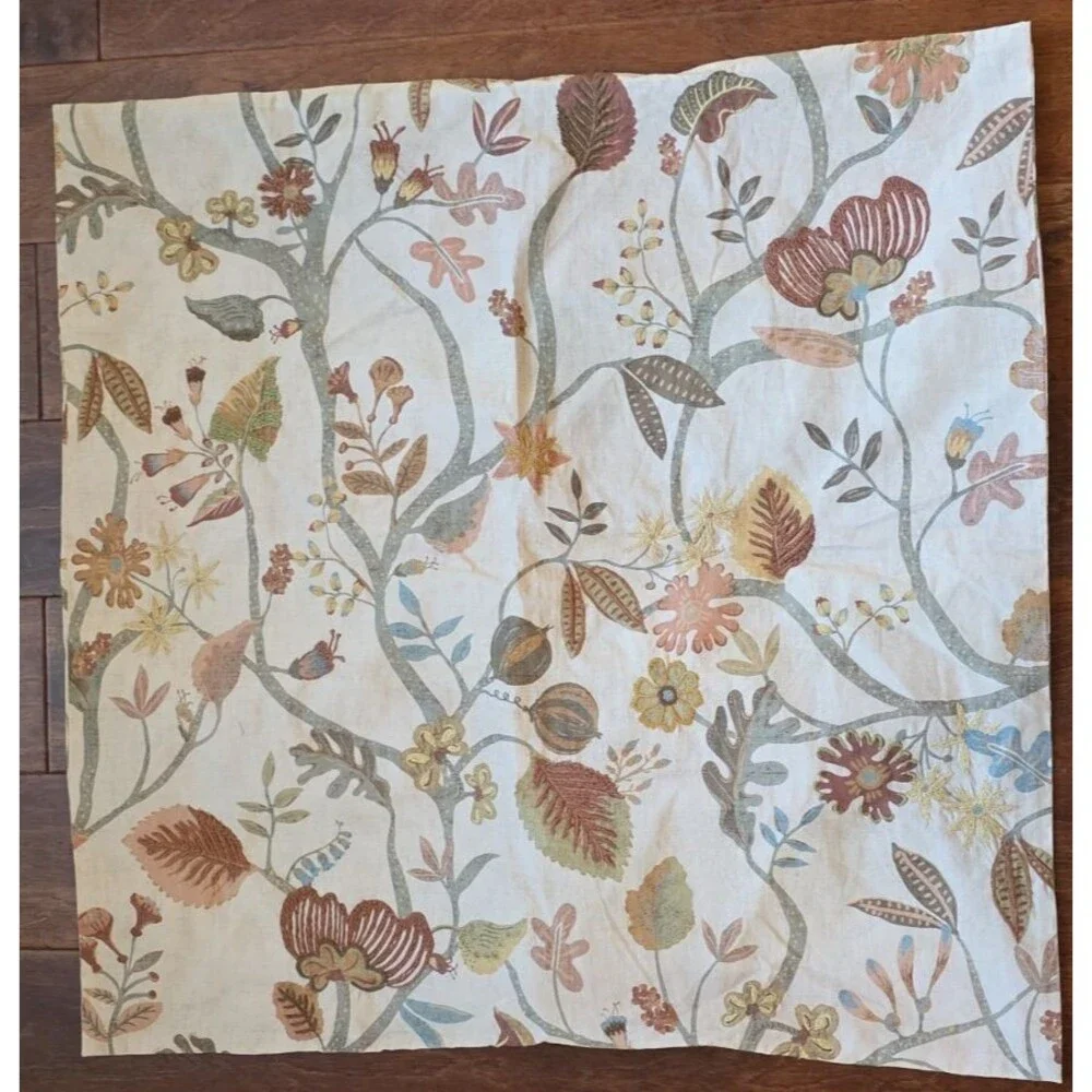 West Elm Euro Cotton Pillow Sham 26” X 26” Floral Sarita Handa Pattern New